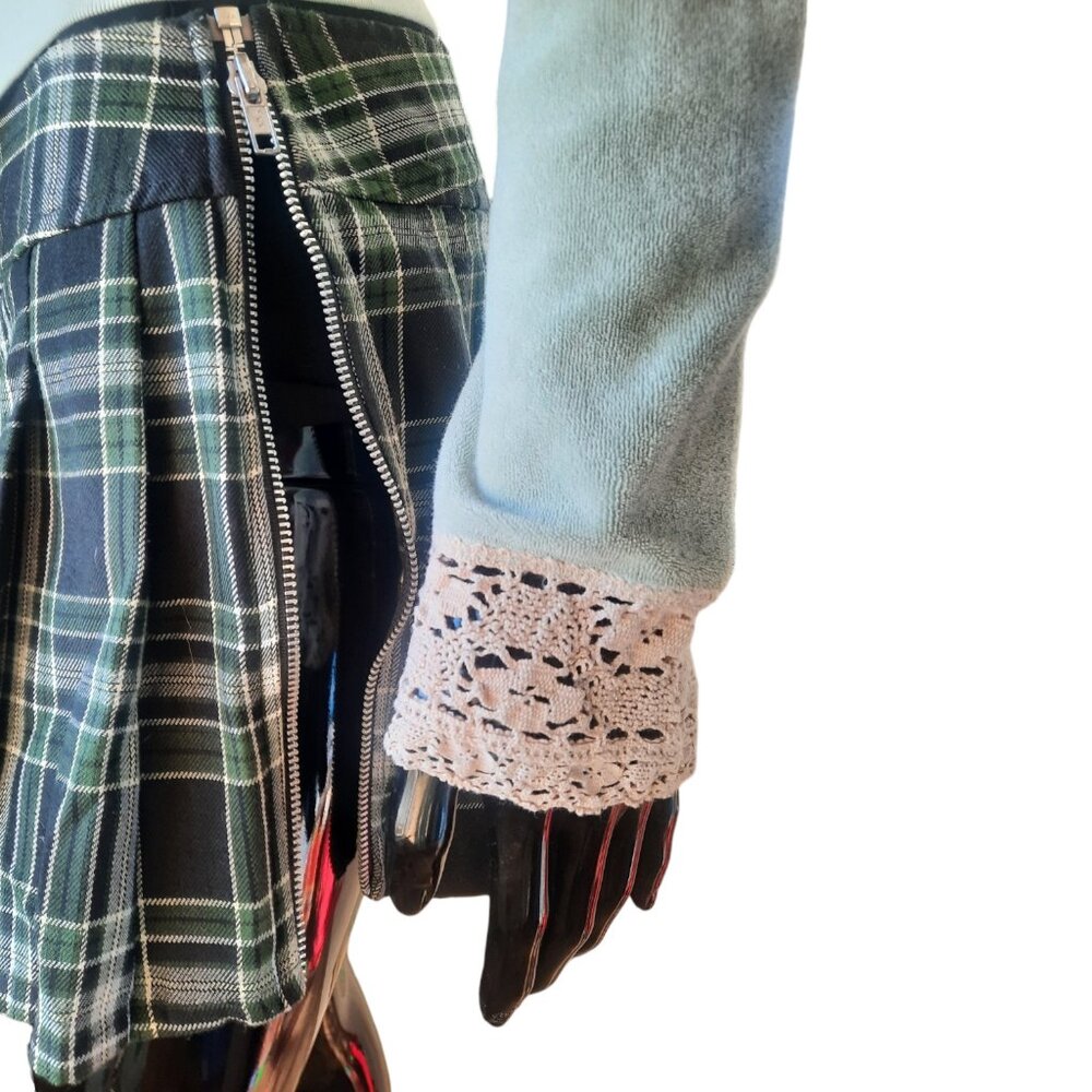 Vintage Y2K Lip Service Plaid Pleated Mini Skirt | Made in USA | Size Medium - Picture 9 of 16